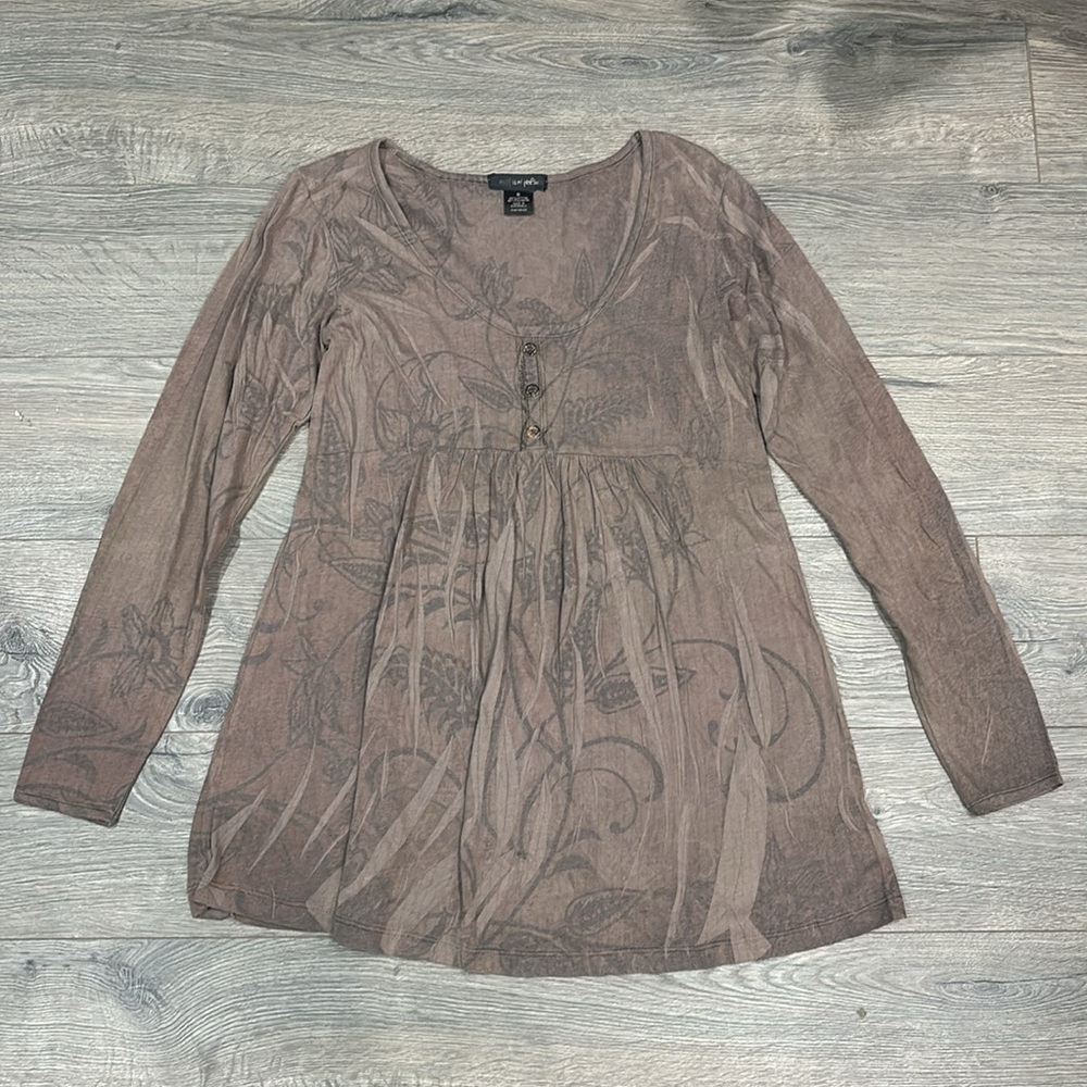 Women’s Maternitees Brown Long Sleeve Shirt